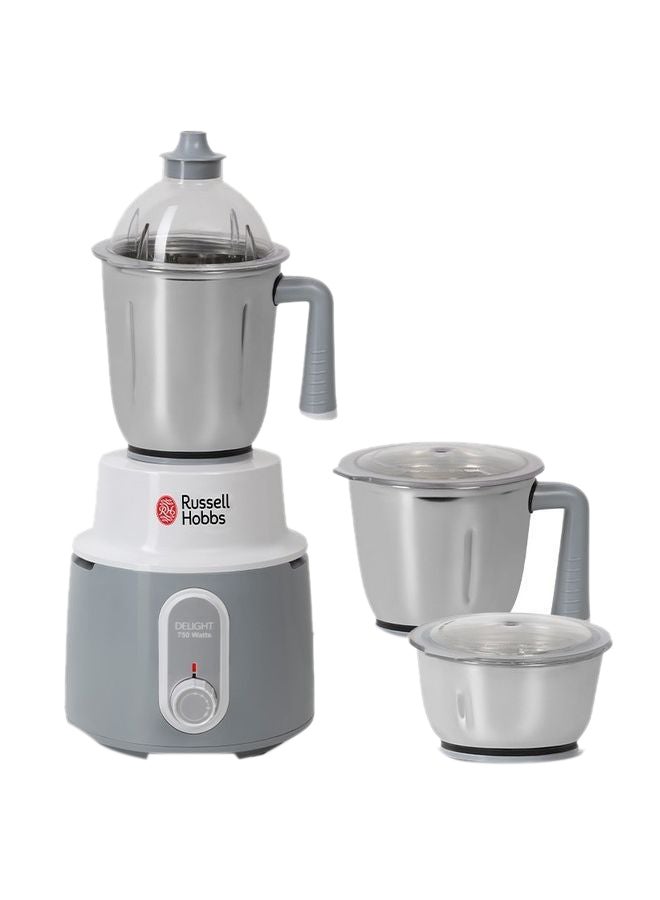 Russell Hobbs - 3-In-1 Mixer Grinder 750W, Multifunctional Grinder with Stainless Steel, 3 Speed, Perfect for Dry & Wet Fine Grinding, Mixing & Juicing 1.5 L 750 W MG42506 White/Grey - Image 1