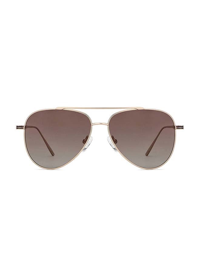 John Jacobs Tints Full Rim Polarized And UV Protection Aviator Stylish & Premium Sunglasses JJ S11472L - Lens Size: 55mm - Gold  - Image 2