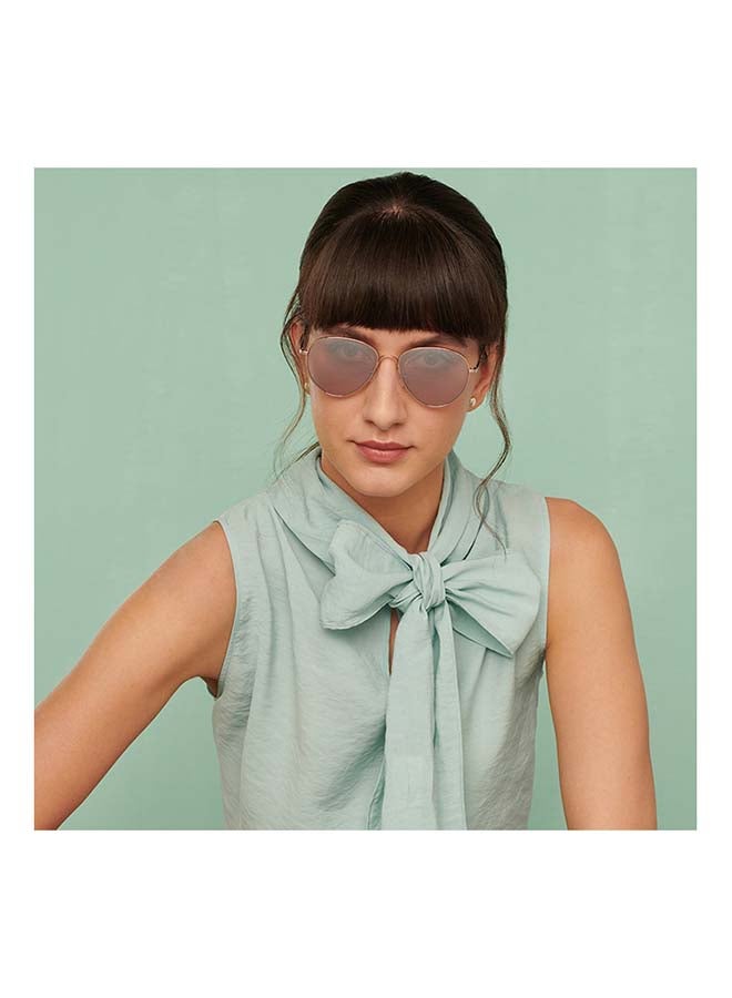 John Jacobs Women's Tints Full Rim UV Protection Round Stylish & Premium Sunglasses JJ S13871 - Lens Size: 54mm - Gold  - Image 3