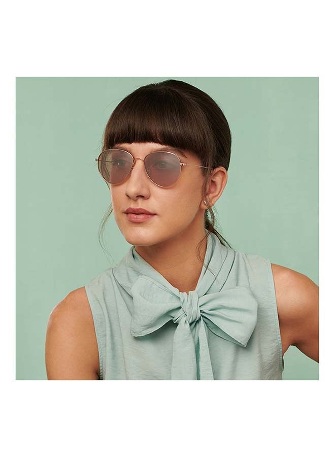 John Jacobs Women's Tints Full Rim UV Protection Round Stylish & Premium Sunglasses JJ S13871 - Lens Size: 54mm - Gold  - Image 4