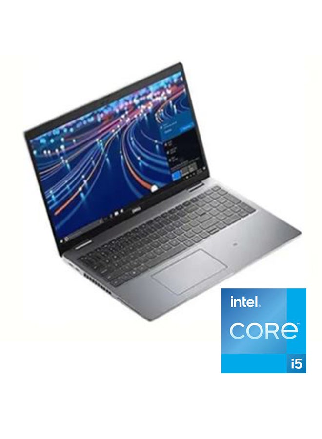 Latitude 5520 (Upgraded Version) Laptop With 15.6-Inch Display, Core i5-1135G7 Processor/4GB RAM/256GB SSD/Intel Iris XE Graphics/DOS(No Windows) Arabic Silver Arabic Silver