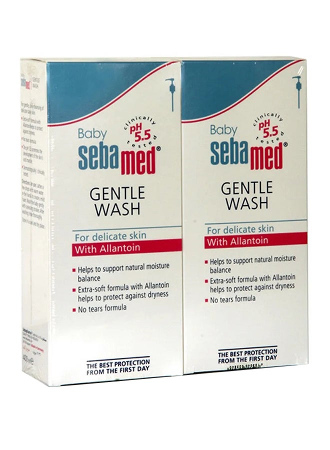 Sebamed - Gentle Wash With Allantoin For Baby Delicate Skin 400ml Pack of 2 - Image 1