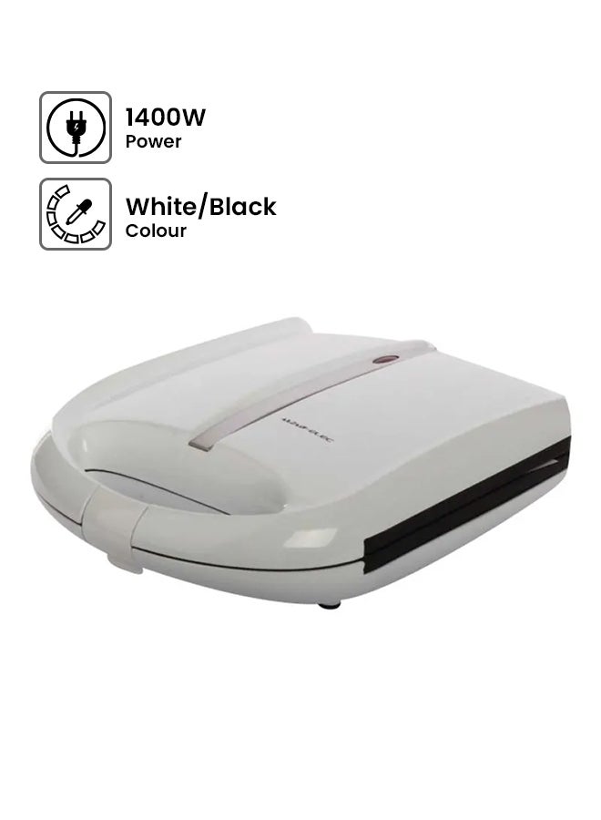 ALSAIF-ELEC Electric Heater Toast Sandwich Maker With Light Indicator 1400W 1400.0 W 90573/5/S650 White/Black  - Image 1