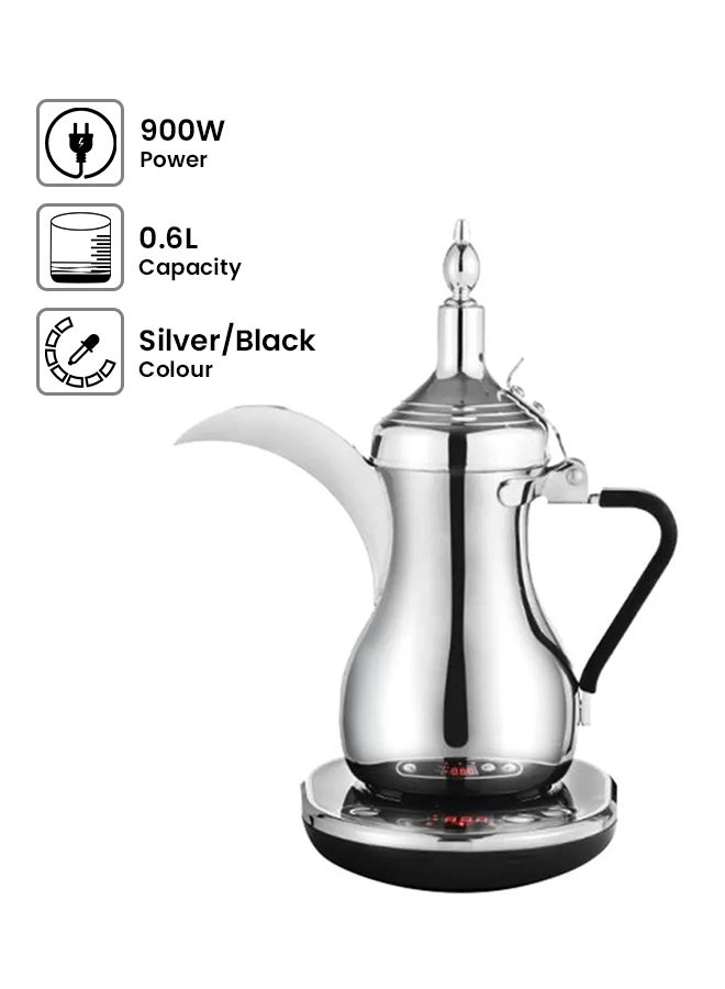 ALSAIF-ELEC Electric Arabic Coffee Pot 900W 0.6 L 900 W E03300 Silver/Black  - Image 1