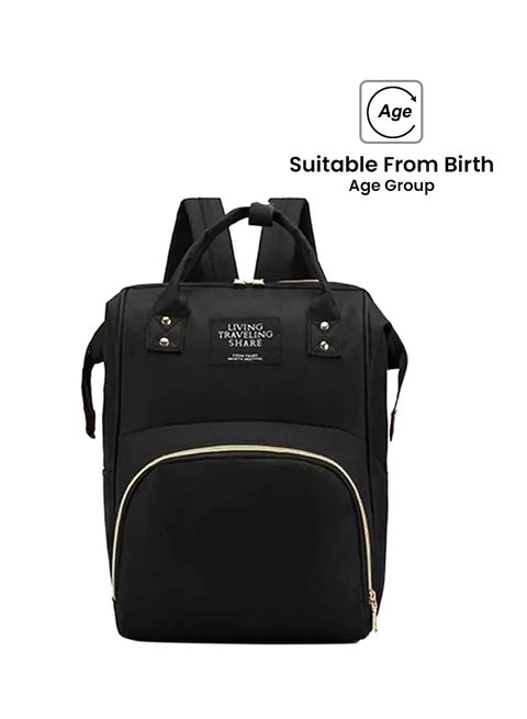 Multifunctional Multipocket Lightweight And Comfortable Diaper Mommy Bag-Black