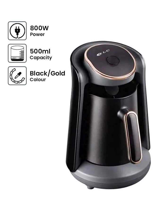 دي إل سي  ماكينة صنع القهوة العربية 500.0 ml 800.0 W DLC-CM7310 أسود/ذهبي  - Image 1