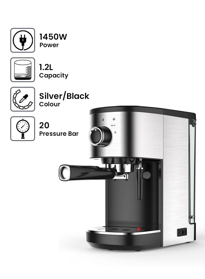 ألسيف إليك ماكينة صنع قهوة جيرسي 1.2 L 1450 W E03430 أسود/ فضي - Image 1