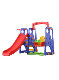 SHA 3-In-1 Adjustable Swing And Slide With Basketball Game Learning Education Toy Set 180x162x126cm  - Image 1