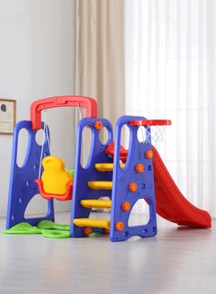 SHA 3-In-1 Adjustable Swing And Slide With Basketball Game Learning Education Toy Set 180x162x126cm  - Image 2