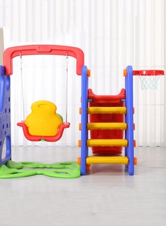 SHA 3-In-1 Adjustable Swing And Slide With Basketball Game Learning Education Toy Set 180x162x126cm  - Image 4