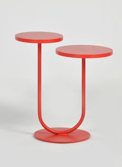 Side Table -  Used Next To Sofa As Coffee Corner - Red 25/30*54/46cm
