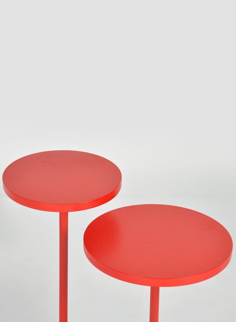 Switch - Side Table -  Used Next To Sofa As Coffee Corner - Red 25/30*54/46cm - Image 1