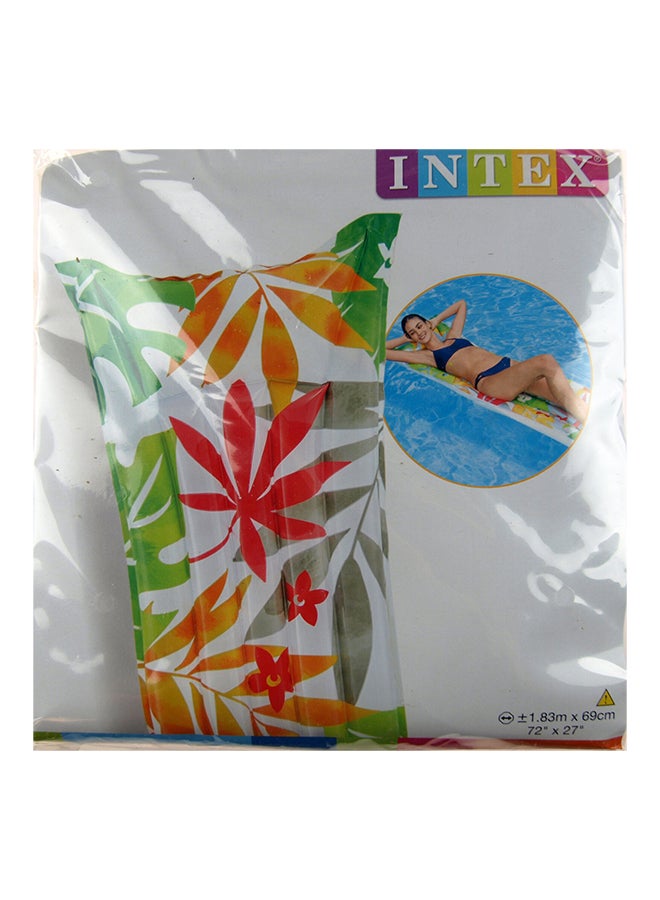 INTEX Floral Inflatable Air Mattress Float 183x69cm - Image 1