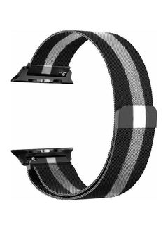 MARGOUN Stainless Steel Milanese Loop Mesh Band for Apple Watch 7/6/SE/5/4/3/2/1 42mm/44mm/45mm Black/White  - Image 2
