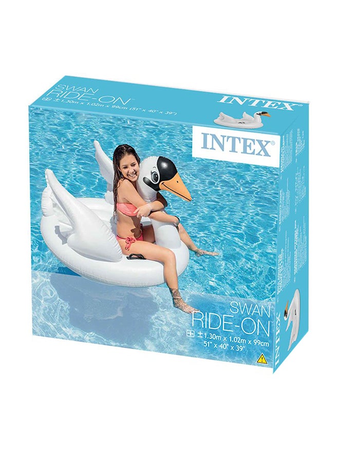 INTEX 57557 Swan Shaped Inflatable Ride-On Pool Float 12x12x10cm - Image 1