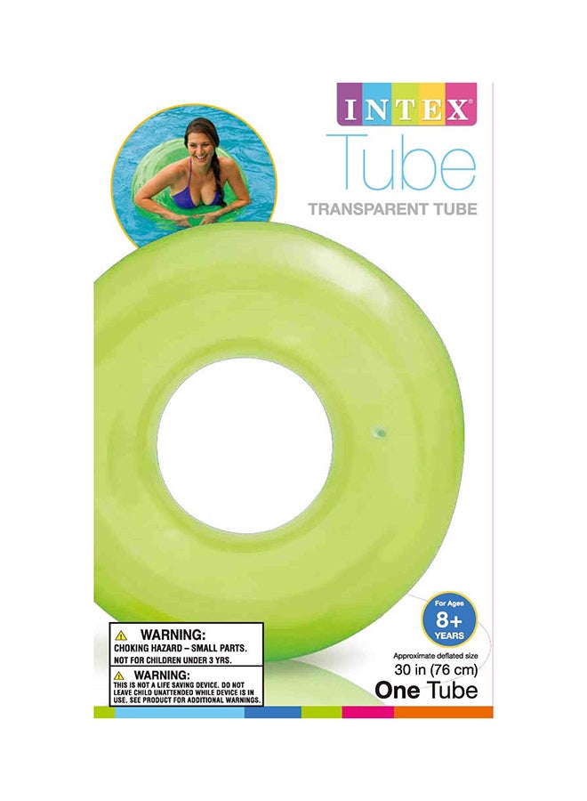 INTEX Transparent Series Inflatable Swim Ring Float 76cm - Image 2