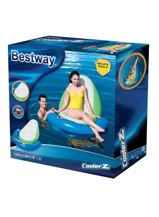 بست واي كرسي استرخاء كولر زد عالي الجودة وقابل للنفخ لحوض السباحة 150x140سم - Image 2