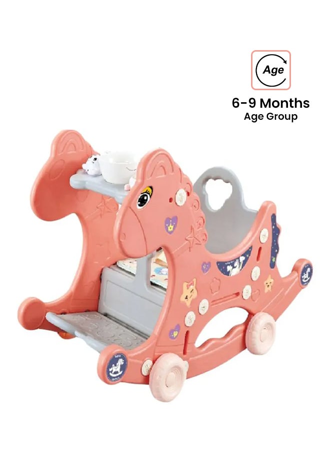 Baby love 3-in-1 Unique Vibrant Color Portable Rocker Horse Chair With Durable Plastic  - Image 1