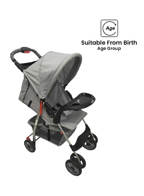 Easy One Fold Stroller - Light Grey
