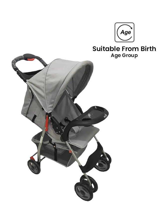 Easy One Fold Stroller - Light Grey