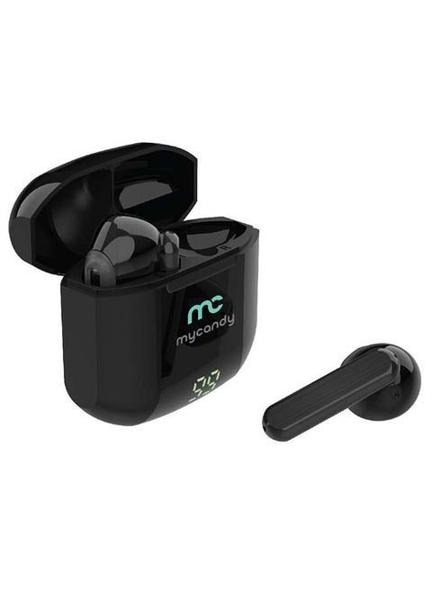 TWS175 Ultra Compact True Wireless Earbuds With Digital Battery Level Display Black