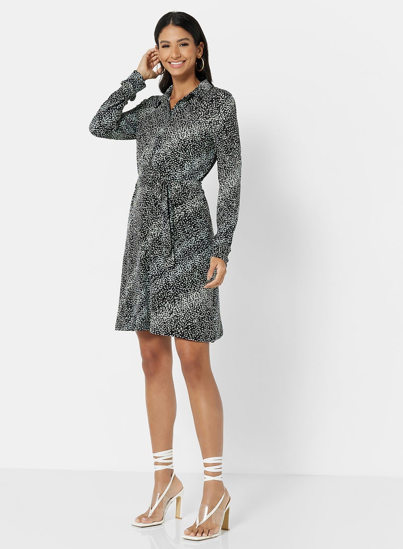 VERO MODA - Printed Shirt Dress Jadeite(16-5304 - Image 1