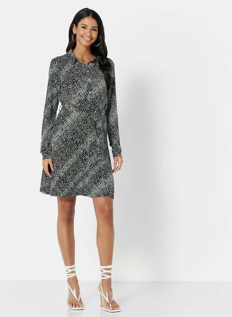 VERO MODA - Printed Shirt Dress Jadeite(16-5304 - Image 1