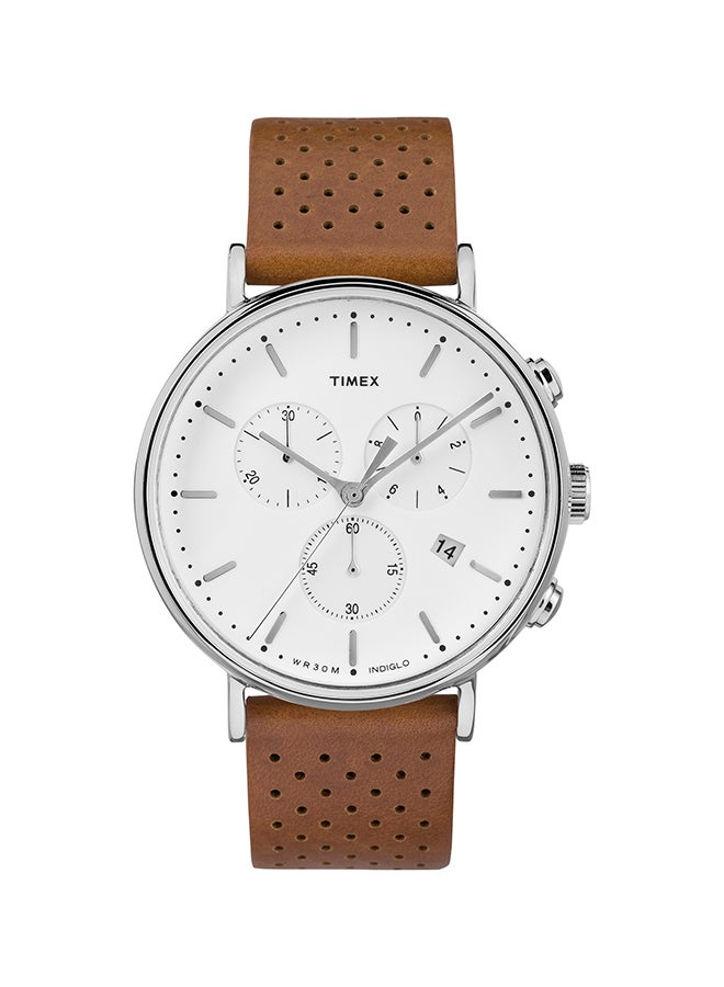 تيميكس ساعة يد كرونوغراف فيرفيلد بسوار من الجلد طراز TW2R26700 men  - Image 1