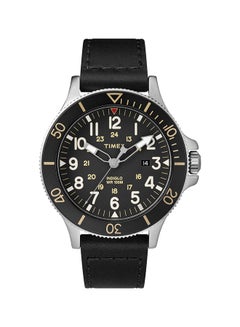 Men's Leather Band Analog Watch TW2R45800