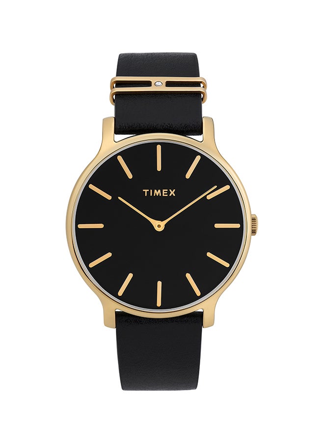 TIMEX - women Metropolitan Leather Analog Wrist Watch TW2T45300 - Image 1