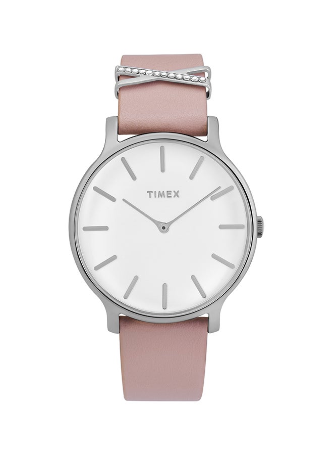 TIMEX Women's Metropolitan Leather Analog Wrist Watch TW2T47900 - Image 1
