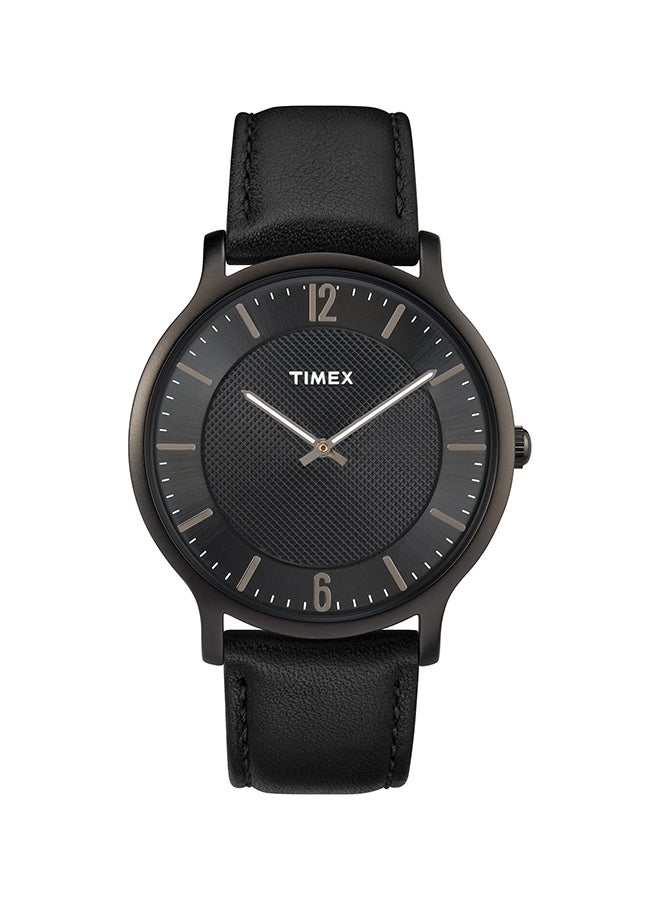 TIMEX - men Leather Strap Analog Wrist Watch TW2R50100 - Image 1