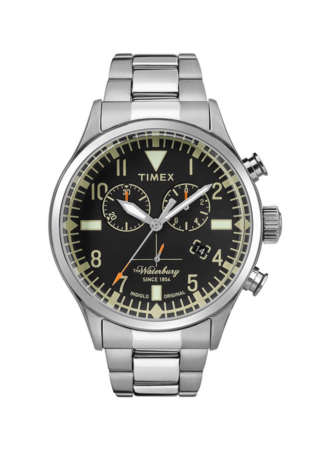 تيميكس ساعة يد كرونوغراف بسوار من الستانلس ستيل طراز TW2R24900 men  - Image 1