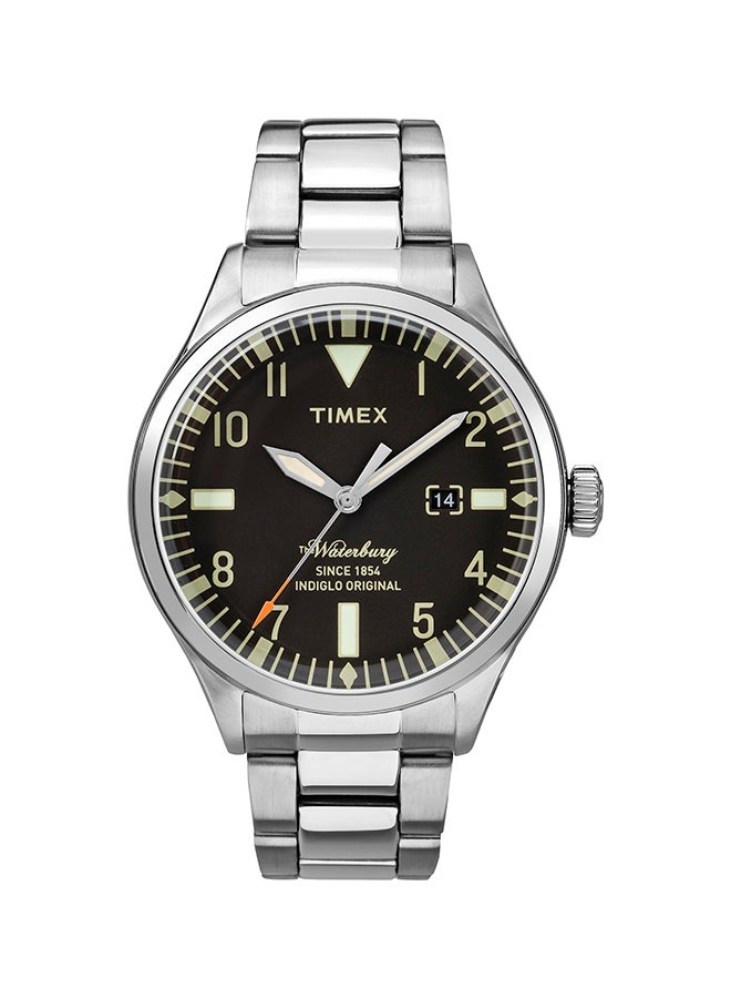 تيميكس ساعة يد بعقارب وسوار من الاستانلس ستيل طراز TW2R25100 للرجال  - Image 1