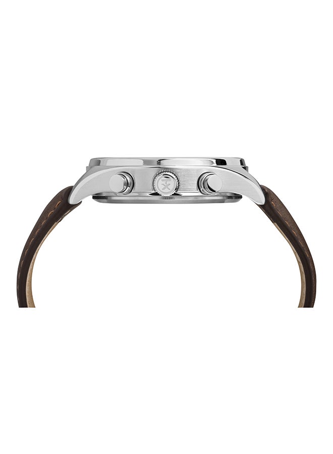 تيميكس ساعة يد بعقارب وسوار من الجلد طراز TW2R88200 للرجال  - Image 3