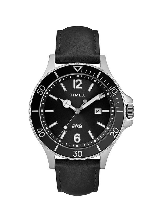 تيميكس ساعة يد بعقارب وسوار من الجلد طراز TW2R64400 men  - Image 1