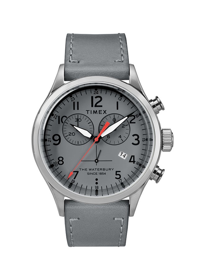 تيميكس ساعة يد بعقارب وسوار من الجلد طراز Tw2R70700 men - Image 1