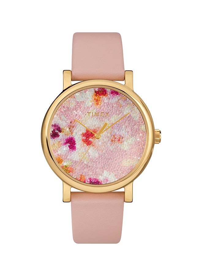 TIMEX Women's Leather Analog Wrist Watch TW2R66300 - Image 1
