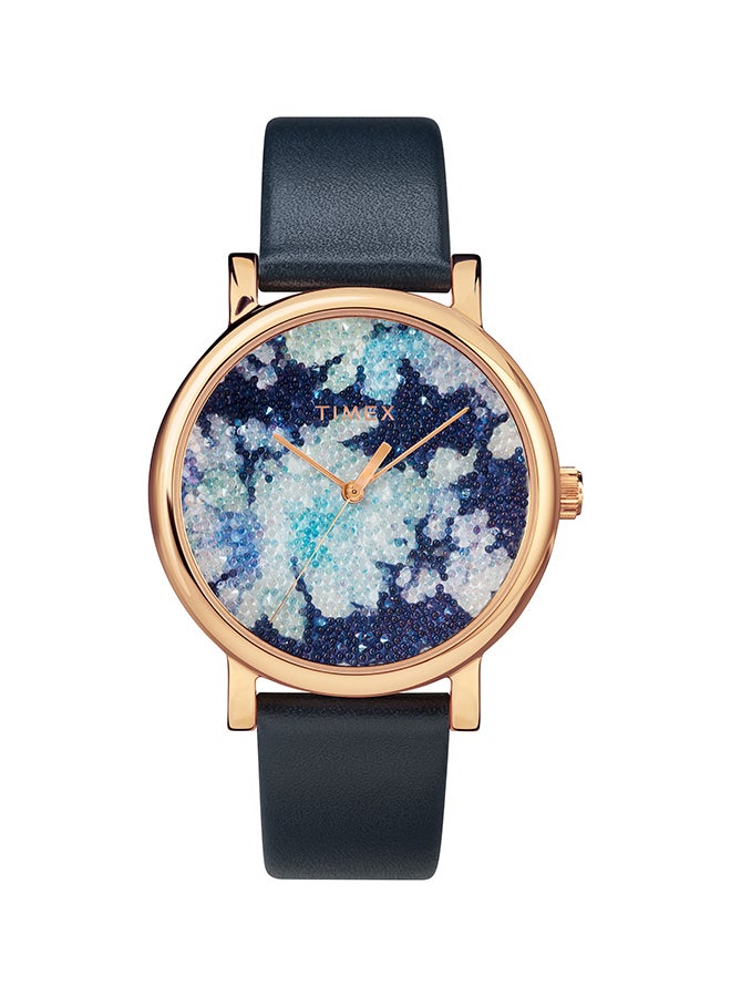 TIMEX - Women's Leather Analog Wrist Watch TW2R66400 - Image 1