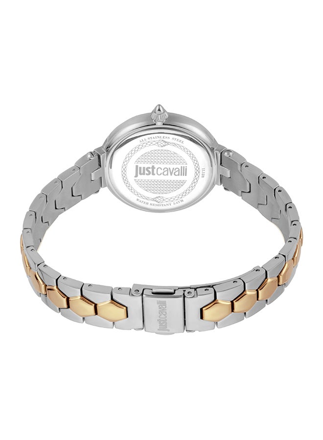 جاست كافالي ساعة يد كوارتز بعقارب وسوار من الستانلس ستيل طراز JC1L128M0595 للنساء - Image 2