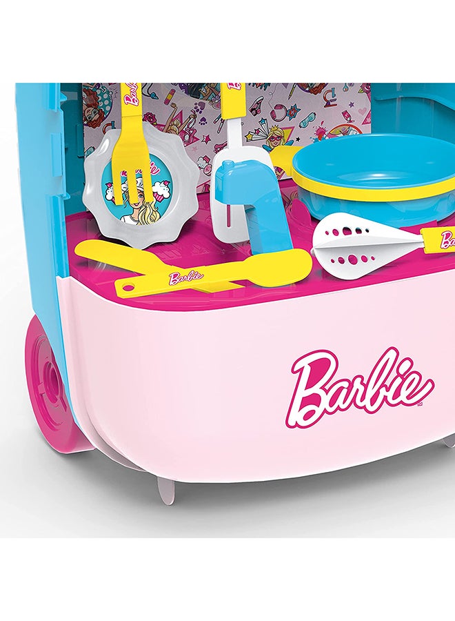 Barbie - 12-Piece Mega Case Trolley Kitchen 2 In 1 Set - Image 1