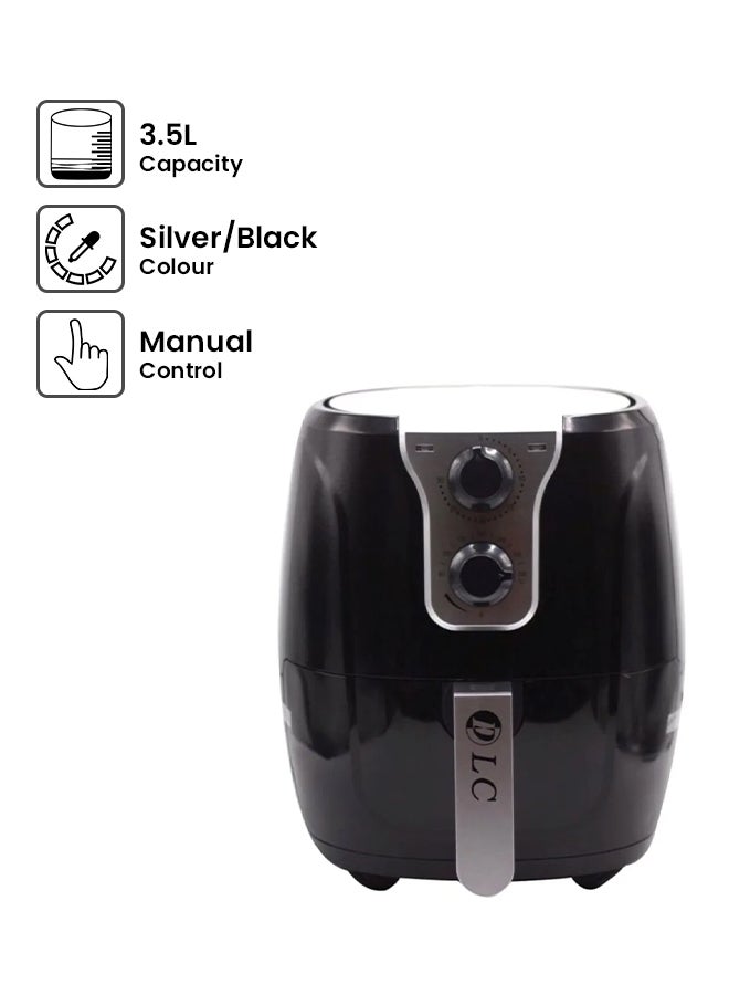 دي إل سي  مقلاة هوائية سعة 3.5 لترات 3.5 L 2035 أسود/فضي - Image 1