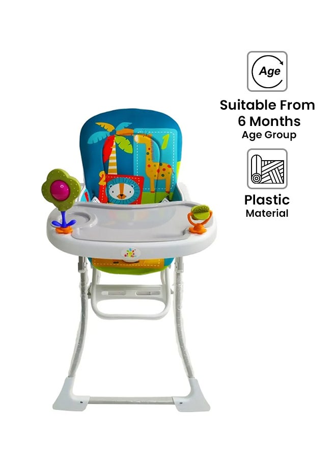 Baby love Portable Folding Baby Compact High Chair With Dining Tray And Activity Toy  - Image 1