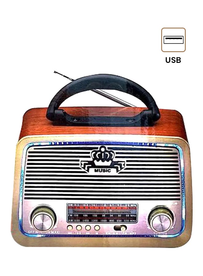 DLC USB Radio DLC32213 Gold/Brown/Black  - Image 1