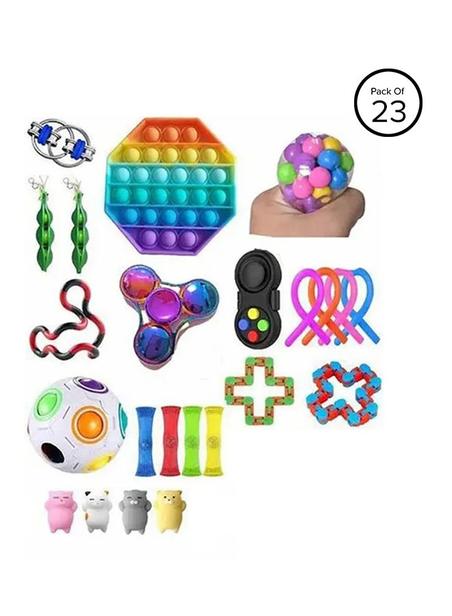 روك بو مجموعة ألعاب فيدجيت حسية بتصميم فقاعات قابلة للضغط من 23 قطعة - Image 1
