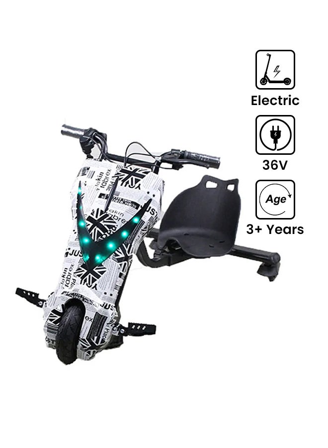 Rockbaby Electric Drifting Scooter White 68.5X54X21cm - Image 1