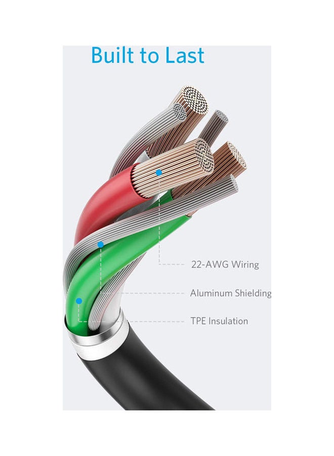 Anker - PowerLine II Lightning To USB Charging Cable Black - Image 1