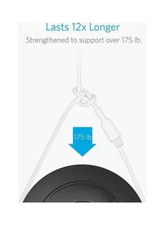 آنكر كابل شحن باورلاين 2 من لايتنينج إلى USB أبيض  - Image 2