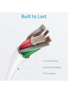 آنكر كابل شحن باورلاين 2 من لايتنينج إلى USB أبيض  - Image 5