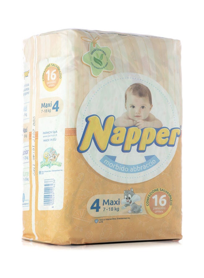 Napper - Baby Diapers, Size 4, Maxi, 7-18 Kg, 16 Count - Image 1